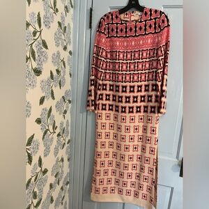 Zara Pink and Black Long Sleeve Dress